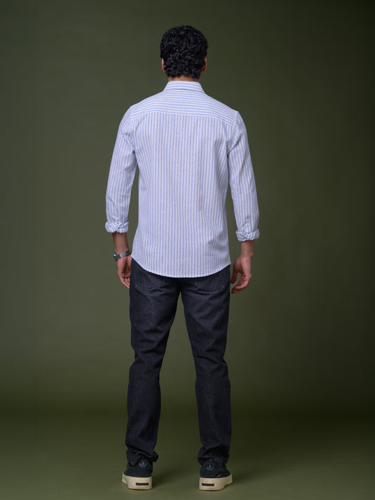 Casual Wear Stripe Long Sleeve Shirt