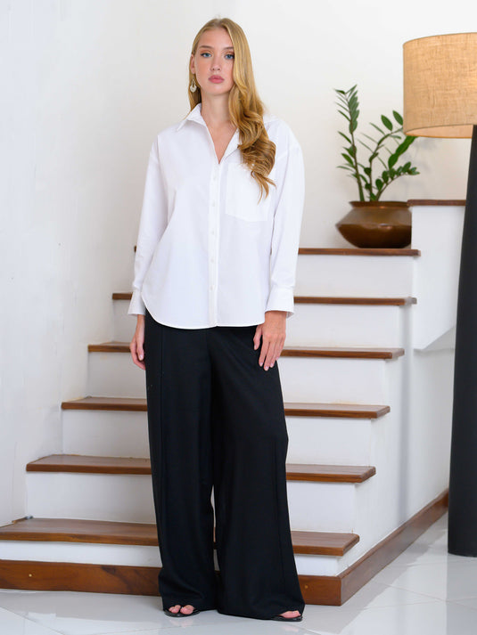 Over-sized cotton shirt