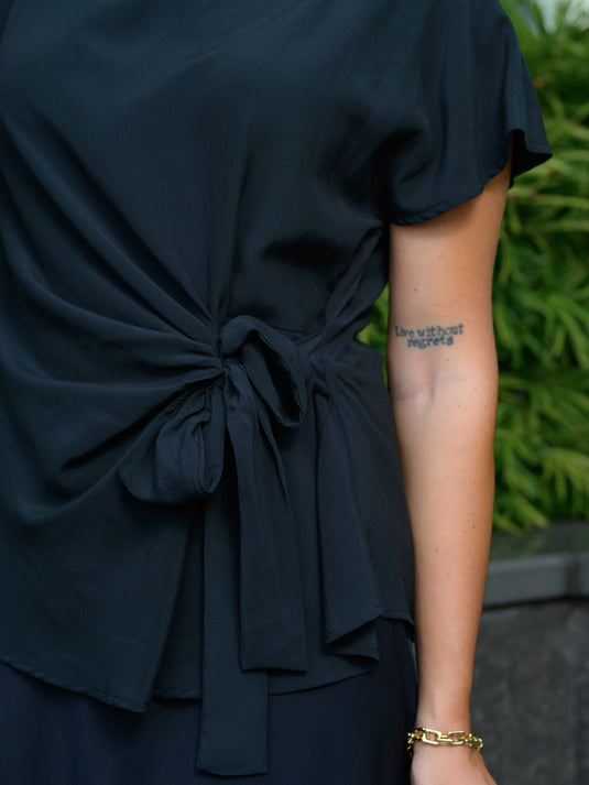 Drape detailed blouse