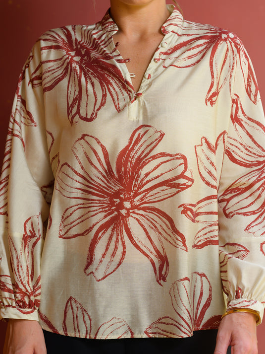 Basic printed blouse