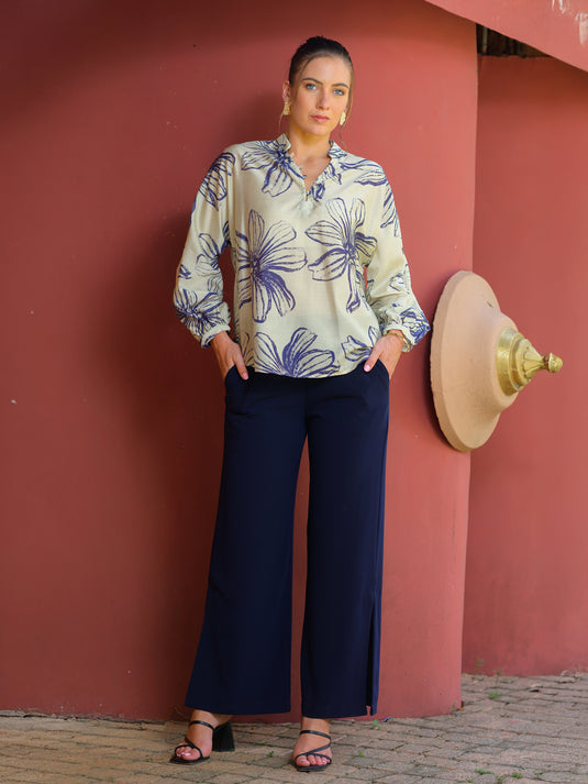 Basic printed blouse