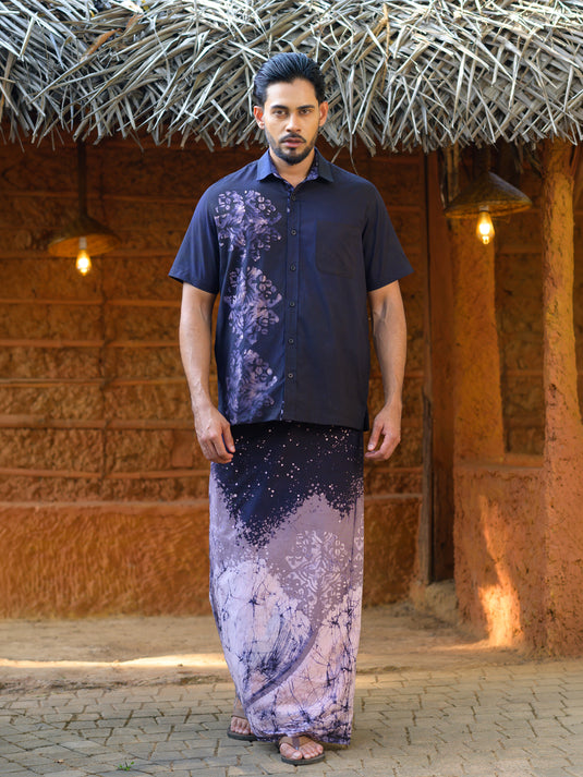Batik block printed mens shirt