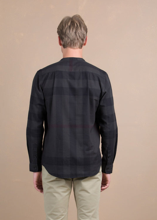 MANDERIN COLLAR DOUBLE  PKT SHIRT
