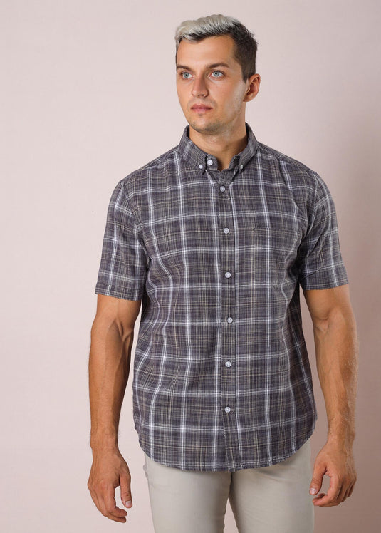 Casual check s/s shirt