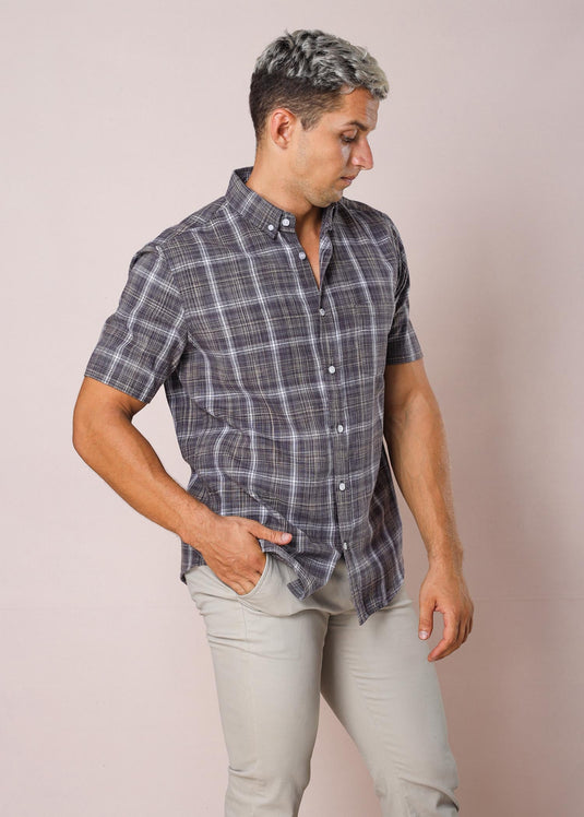 Casual check s/s shirt