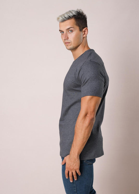 Crew Neck Tee With Yoke