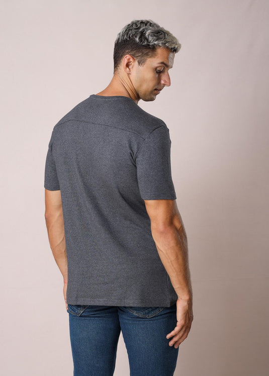 Crew Neck Tee With Yoke