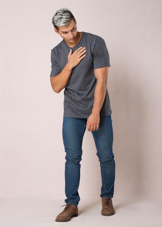 Crew Neck Tee With Yoke