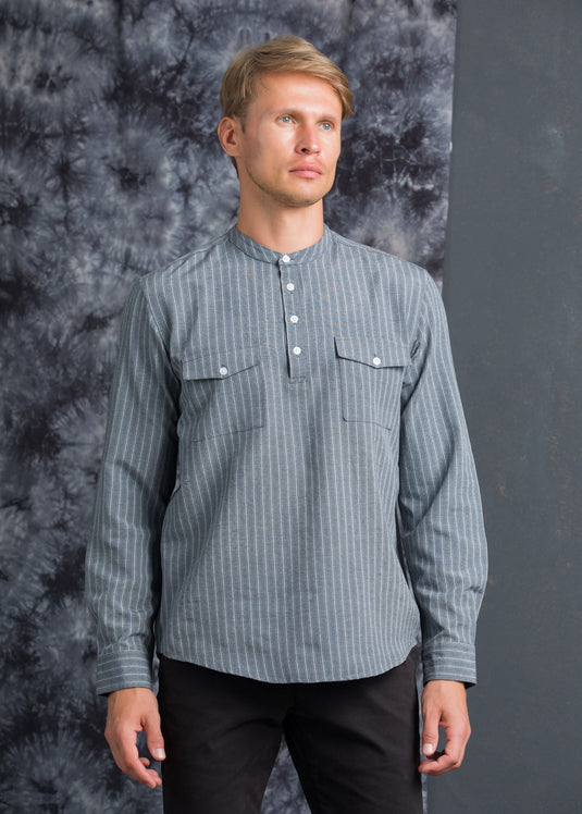 CASUAL WEAR DETAILED  LINEN L/S SHIRT