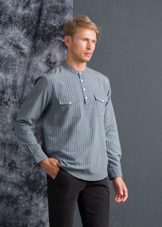 CASUAL WEAR DETAILED  LINEN L/S SHIRT