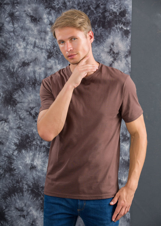 Casual Wear Slim Fit Crew Neck T-Shirt