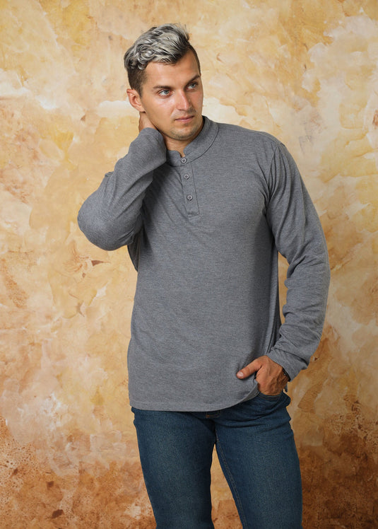 Mao Collar L/S Tee