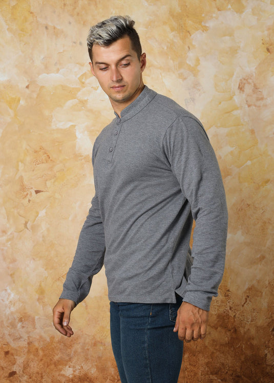 Mao Collar L/S Tee