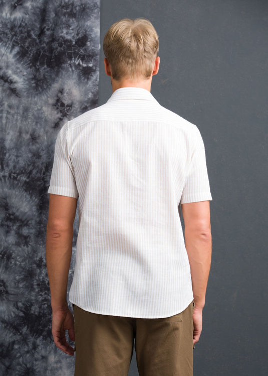 CASUAL WEAR DETAILED STRIPE S/S SHIRT
