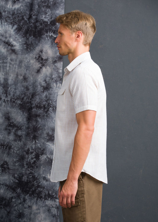 CASUAL WEAR DETAILED STRIPE S/S SHIRT
