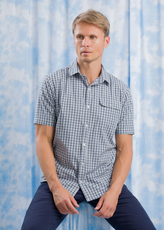 CASUAL WEAR DETAILED CHECK S/S SHIRT