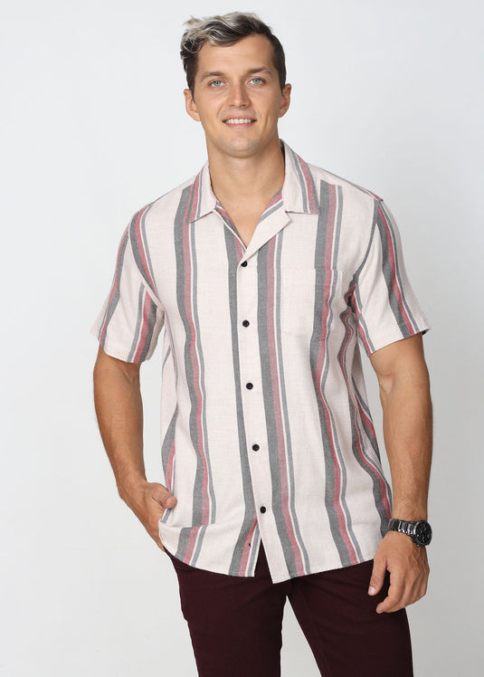 Casual Cuban Collar S/S Shirt