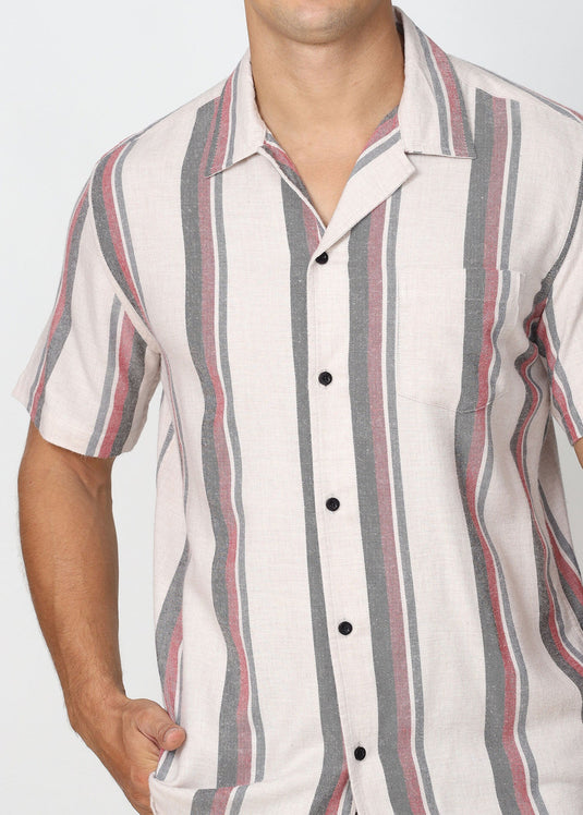 Casual Cuban Collar S/S Shirt