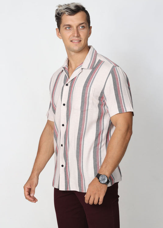 Casual Cuban Collar S/S Shirt
