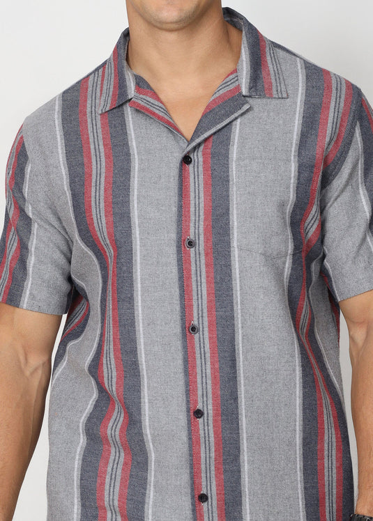 Casual Cuban Collar S/S Shirt