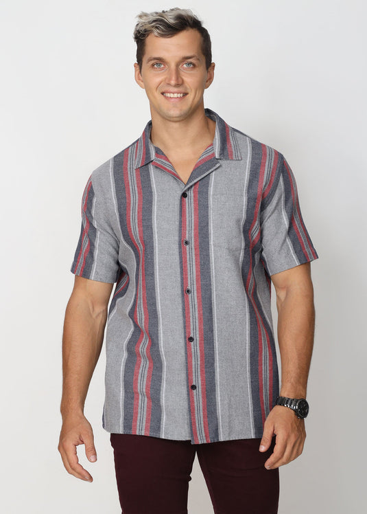 Casual Cuban Collar S/S Shirt