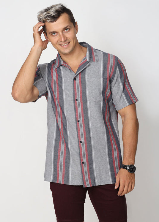 Casual Cuban Collar S/S Shirt