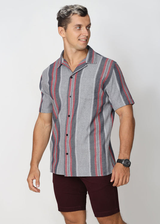 Casual Cuban Collar S/S Shirt