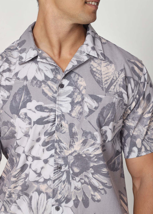 Cuban Collar Casual Shirt
