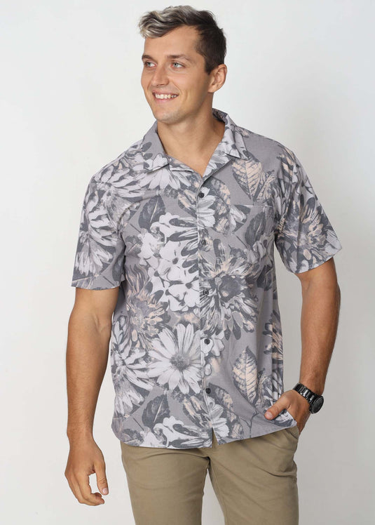 Cuban Collar Casual Shirt