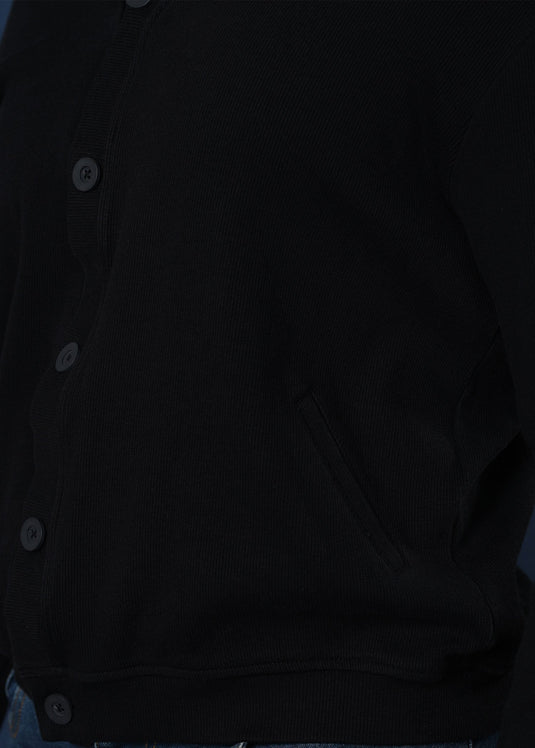 Black Cotton Rich Cardigan