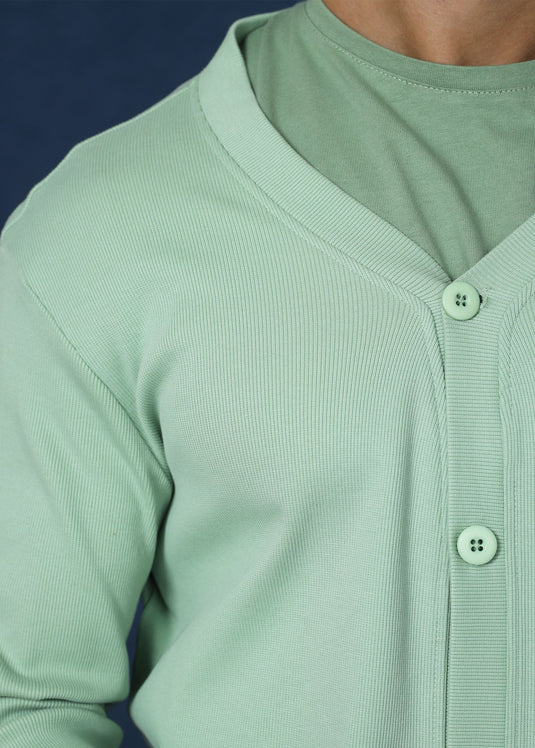 Mint Green Cotton Rich Cardigan