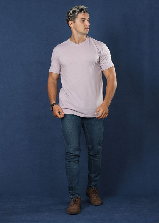 Lavender Crew Neck Tee (Slim Fit)