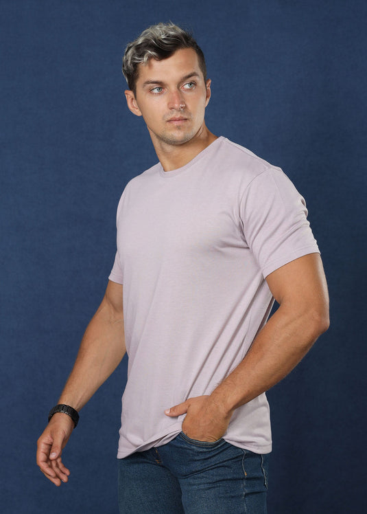 Lavender Crew Neck Tee (Slim Fit)