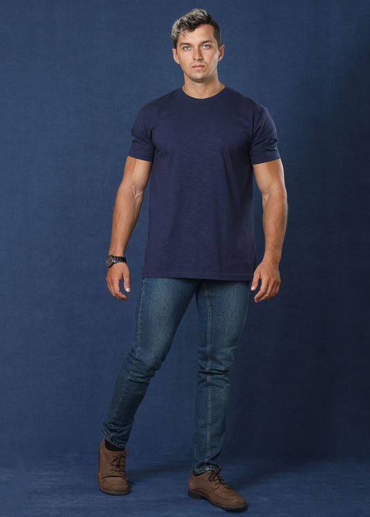 Navy Crew Neck Tee (Slim Fit)
