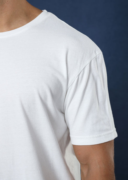 Off White Crew Neck Tee (Slim Fit)