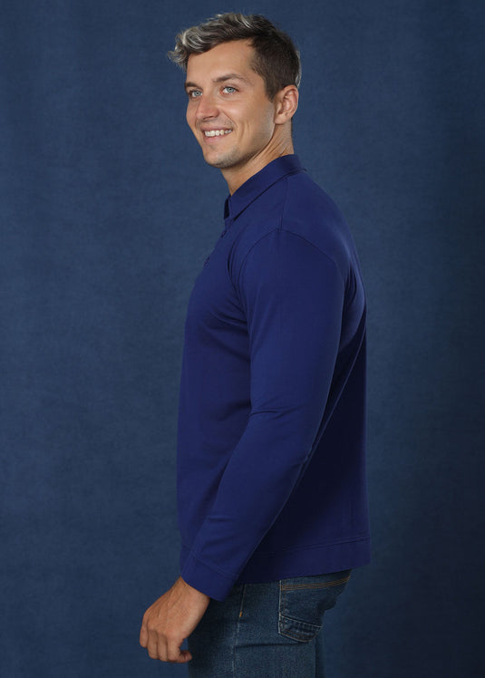 Navy Self Collar Shirt