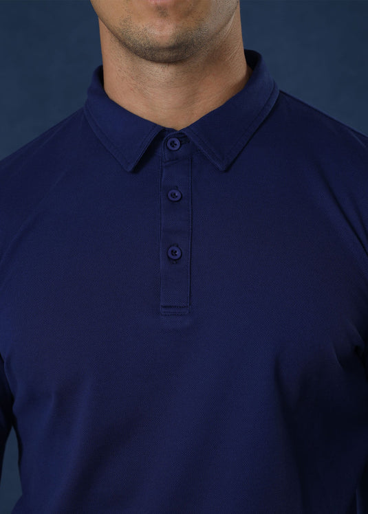 Navy Self Collar Shirt