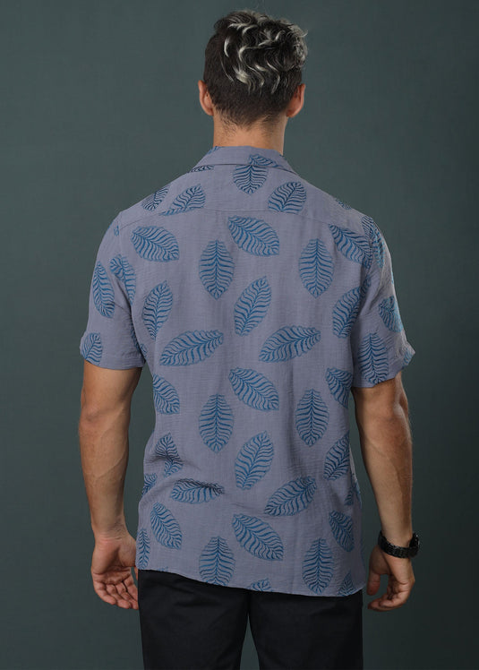 Jason Cuban Collar S/S Shirt (Grey)