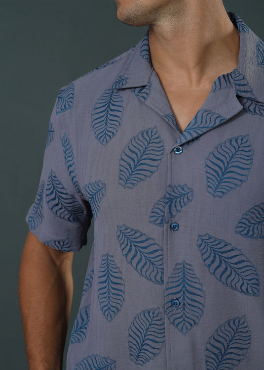 Jason Cuban Collar S/S Shirt (Grey)