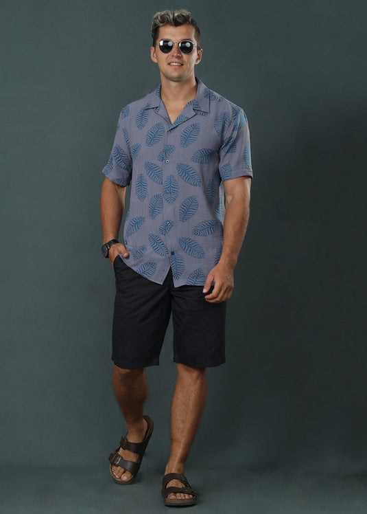 Jason Cuban Collar S/S Shirt (Grey)