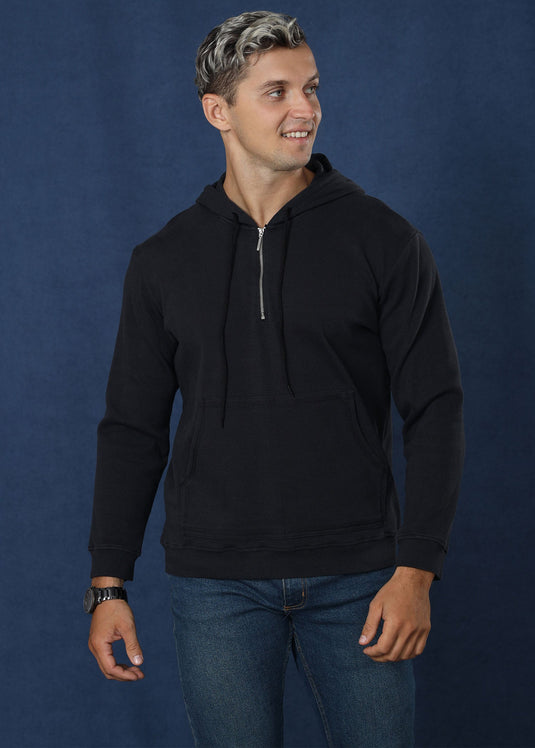 Black Over Head Hoodie
