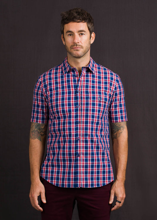 Casual Wear Ceck S/S  Shirt With Pkt