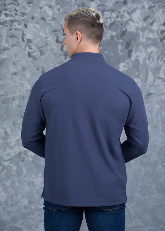 Casual Wear Long Sleeve Mao Collar T-Shirt