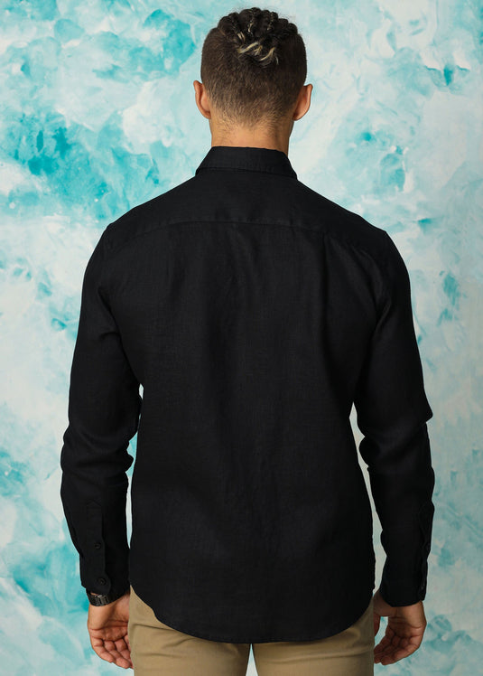 Black Linen Nemo Shirt