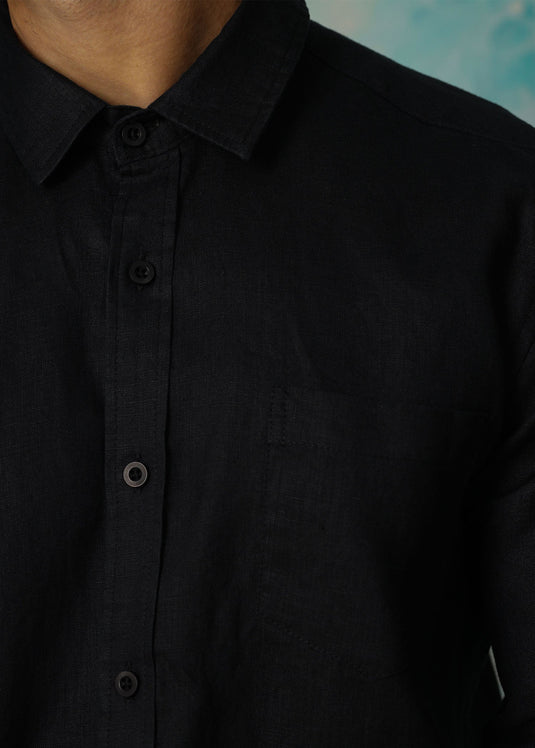 Black Linen Nemo Shirt