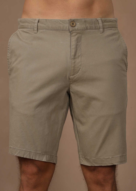 TWILL FLAT FRONT SHORT