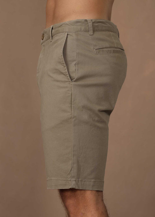 TWILL FLAT FRONT SHORT