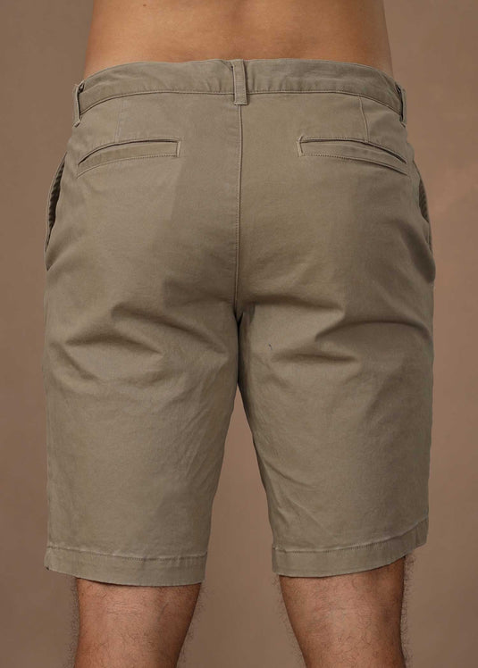 TWILL FLAT FRONT SHORT