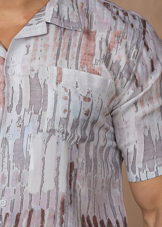 CASUAL WEAR CUBAN  COLLAR  S/S SHIRT