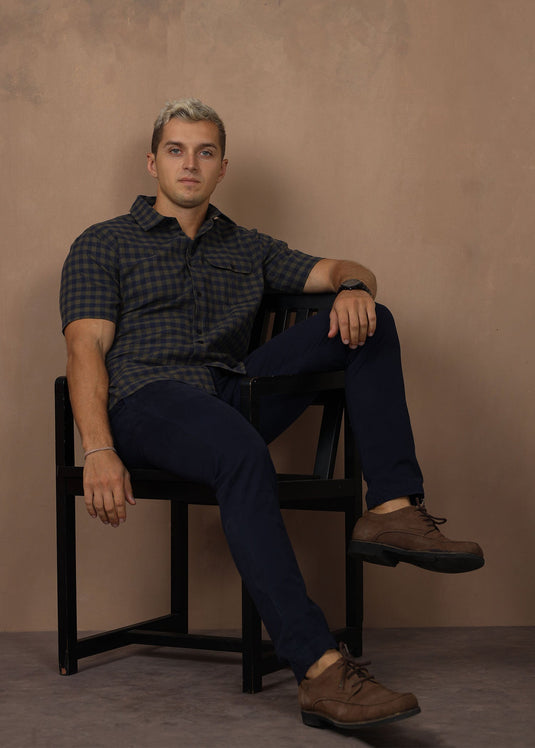 CASUAL WEAR CHECK  S/S SHIRT